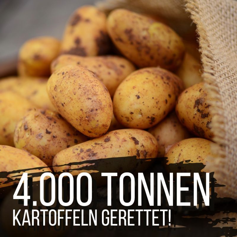 4.000t Kartoffeln gerettet.